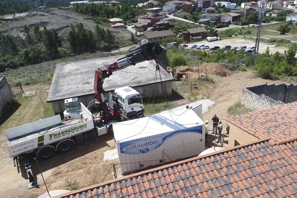 Descarga de Planta Móvil RO-BW de Soluwater en Pinofranqueado | Soluwater Descarga de Planta Móvil RO-BW de Soluwater en Pinofranqueado | Soluwater