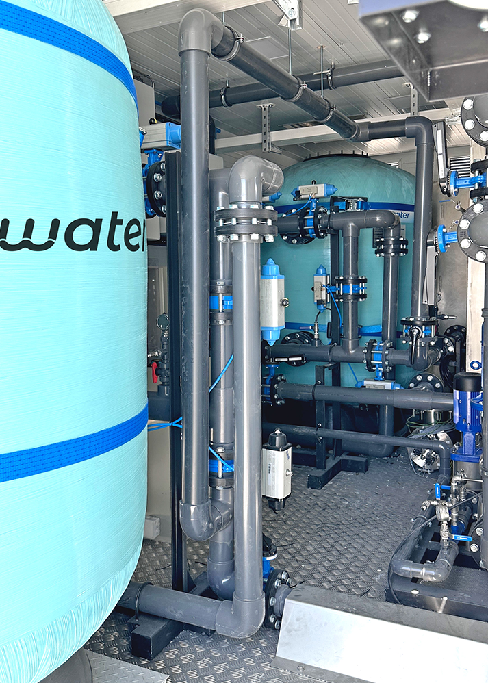 Planta Móvil de Proceso PW | Soluwater Interior de la planta móvil de proceso PW | Soluwater